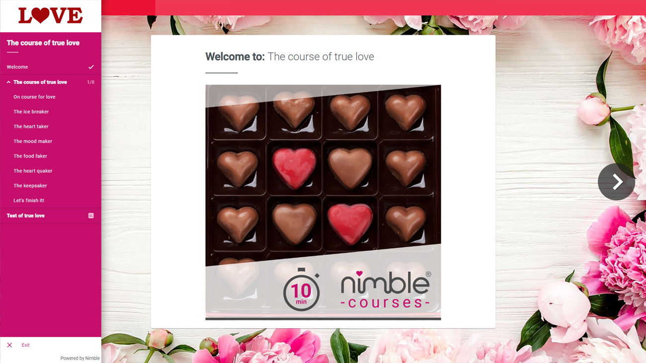 'The course of true love' Nimble Elearning